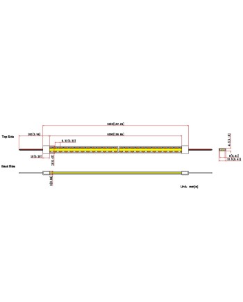 TIRAS LED STRIPS*TIRA LED 24V COB 12w/m IP65 4000K ROLLO 5M